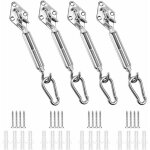 Kit de fixation pour voile dombre triangulaire et carr acier inoxydable 304 12 pcs accessoires couleurs ...