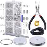 Kit de fournitures pour bijoux - comprend une pince à bijoux et un fil à perler - outils de réparation ... Kit de fournitures pour bijoux - comprend une pince à bijoux et un fil à perler - outils de réparation ...