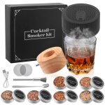 Kit de fumoir lectrique pour cocktail usb - c rechargeable whiskey smoker set with 6 wood chips whiskey ...
