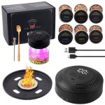 Kit fumoir � whisky �lectrique style vintage usb - c rechargeable avec 6 jetons en bois affichage num�rique ...