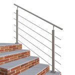 Kit garde - corps 1. 5m alu argent avec 5 traverses et main courante - pose verticale � plat - int�rieur ...