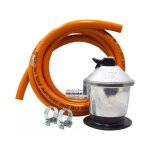 Kit gaz butane - standard - r�gulateur 30gr - tuyau 15m - caoutchouc - colliers de serrage