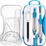 Kit g�om�trie et maths 10 pi�ces compas rapporteur r�gle crayon gomme taille - crayon rangement scolaire ...