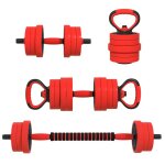 Kit haltres musculation - haltres rglables - sportnow - 4 en 1 - 20 kg - avec disques et barres clips ...