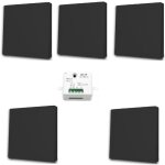 Kit interrupteur va et vient sans fil et sans pile auto aliment� pi�zo�lectrique - 5 boutons �metteurs ...
