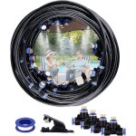 Kit d?irrigation systme de brumisateur extrieur 20m avec 23 buses de brume avec joint en t systme ...