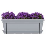 Kit jardinière avec support en métal et plateau - garden id relax - gris pierre 50 cm - recyclé et 100% ... Kit jardinière avec support en métal et plateau - garden id relax - gris pierre 50 cm - recyclé et 100% ...