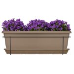 Kit jardinire avec support en mtal et plateau - garden id relax - taupe 50 cm - recycl et 100% recyclable ...
