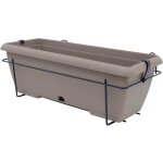 Kit jardinière avec support en métal et plateau intégré - garden id teramo - taupe 50 cm - effet de pierre ... Kit jardinière avec support en métal et plateau intégré - garden id teramo - taupe 50 cm - effet de pierre ...