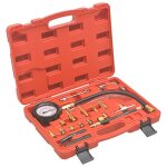 Kit de jauge de pression - vidaxl - haute pr�cision - 140 psi - mallette rouge