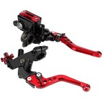 Kit de levier de matre - cylindre dembrayage universel pour moto 1 paire 78quot 22mm en rouge yyv