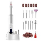 Kit de lime  ongles lectrique sans fil embouts en cramique outil rechargeable pour manucure et pdicure ...
