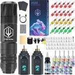 Kit machine � tatouer rotative - zvvn - mod�le hm122 - sans fil - 20 cartouches - 2 batteries