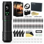 Kit de machine � tatouer sans fil maquillage permanent kit de stylo de tatouage kit complet de tatouage ...