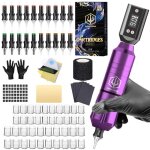 Kit de machine  tatouer - kit de stylo de tatouage tatouage permanent batterie longue dure adapt aux ...