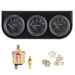Kit de manom�tre de pression dhuile 3 en 1 pour voiture 1 / 8 po npt 52 mm / 2 po voltm�tre 8 - 16 v ...