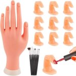 Kit manucure - 10 doigts & 10 brosses - plastique souple - r�utilisable