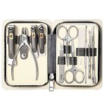 Kit de manucure en acier inoxydable 11 pices - kit manucure de haute qualit coffret de manucure et ...