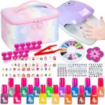 Kit manucure enfant fille vernis  ongles non toxique et pelable con schoir  ongles et trousse de maquillage ...