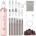Kit de manucure et p�dicure kit de p�dicure lime � ongles �lectrique avec 5 vitesses et lumi�re led 10 ...