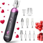 Kit manucure pedicure: ponceuse pour ongles avec 8 embouts pour anti callosits set de manucure pedicure ...