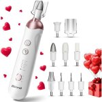 Kit manucure pedicure: ponceuse pour ongles avec 8 embouts set de manucure pedicure electrique pour le ...