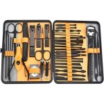 Kit manucure et p�dicure - ulisem - 36 pi�ces - acier inoxydable - �tui inclus - outils professionnels ...