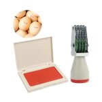 Kit de marquage d?ufs avec tampon dateur r�glable encre rouge r�sistante � la d�coloration pour marquer ...