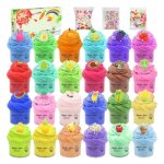Kit de mini slime - amoune - 24 couleurs - super extensible - non collant - super doux
