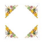 Kit de nappe � broder - r�colte automnale - 80 x 80 cm - trimits(. . . ) - blanc