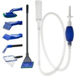 Kit de nettoyage aquarium 5en1 nettoyeur gravier pompe siphon manuelle entretien