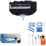 Kit de nettoyage climatiseur kikepilm 12 pi�ces avec sac et bouteille deau 2l - noir grand format