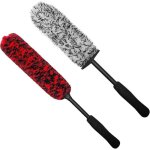 Kit de nettoyage de jantes de voiture 2 pices: brosse en microfibre et nettoyeur de jantes pliable ...
