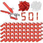 Kit de nivellement pour carrelage - croisillon autonivelant 3mm - cale carrelage - 501pcs avec pince ...