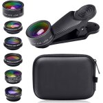 Kit dobjectifs pour smartphone  clipser avec objectif grand angle 063x objectif macro 15xobjectif fisheye ...