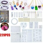 Kit doutils de moule 229 pièces moules de moulage de résine pour lartisanat bijoux époxy en silicone ... Kit doutils de moule 229 pièces moules de moulage de résine pour lartisanat bijoux époxy en silicone ...
