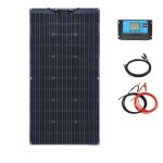 Kit de panneau solaire panneaux flexibles 200w compatibilit� de batterie 12v kit 12v 100w