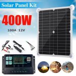 Kit de panneau solaire flexible 400w 12v chargeur de batterie double usb avec contr�leur 100a pour t�l�phone ...