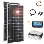 Kit de panneau solaire sortie de sortie 240w efficacit� monocristalline kit 240w 12v 24v 20a