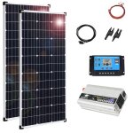 Kit de panneau solaire pour les vr et les maisons haute efficacit� cadre en aluminium durable160w kit ...