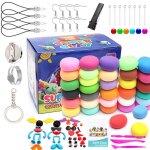 Kit de pte  modeler - magic air dry - argile ultra lgre - sre et non toxique - pour enfants - multicolore ...