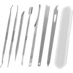 Kit p�dicure professionnel - febest - 7 pi�ces - acier inoxydable - scalpel p�dicure - lime �paisse