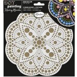 Kit de peinture - aladine - 85504 - mandala 20 cm - pochoir inclus - support en bois mdf