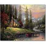 Kits de peinture par numro sans cadre pour adultes et enfants brosses et acryliques paysage de hutte ...
