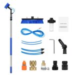 Kit de perche aliment�e en eau - duoku - perche de nettoyage de panneau solaire de 6 m - avec poign�e ...