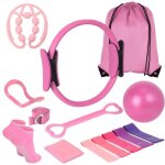 Kit pilates essentiel 14 pi�ces - kit pilates pour la maison - incluant anneau magiquebandes de r�sistance ...