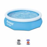 Kit piscine hors sol autoportante bestway - marine fast - 305 x 76 cm - ronde (livre avec une pompe ...