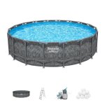 Kit piscine hors sol tubulaire bestway - apx 365? - 549 x 132 cm - ronde (filtre  sable, 250 g polysphre, ...