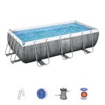 Kit piscine hors sol tubulaire bestway power steel 404 x 201 x 100 cm - rectangulaire (avec filtre  ...