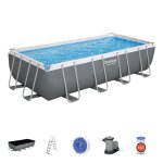 Kit piscine hors - sol tubulaire bestway - power steel - 549 x 274 x 122 cm - rectangulaire (filtre à ... Kit piscine hors - sol tubulaire bestway - power steel - 549 x 274 x 122 cm - rectangulaire (filtre à ...